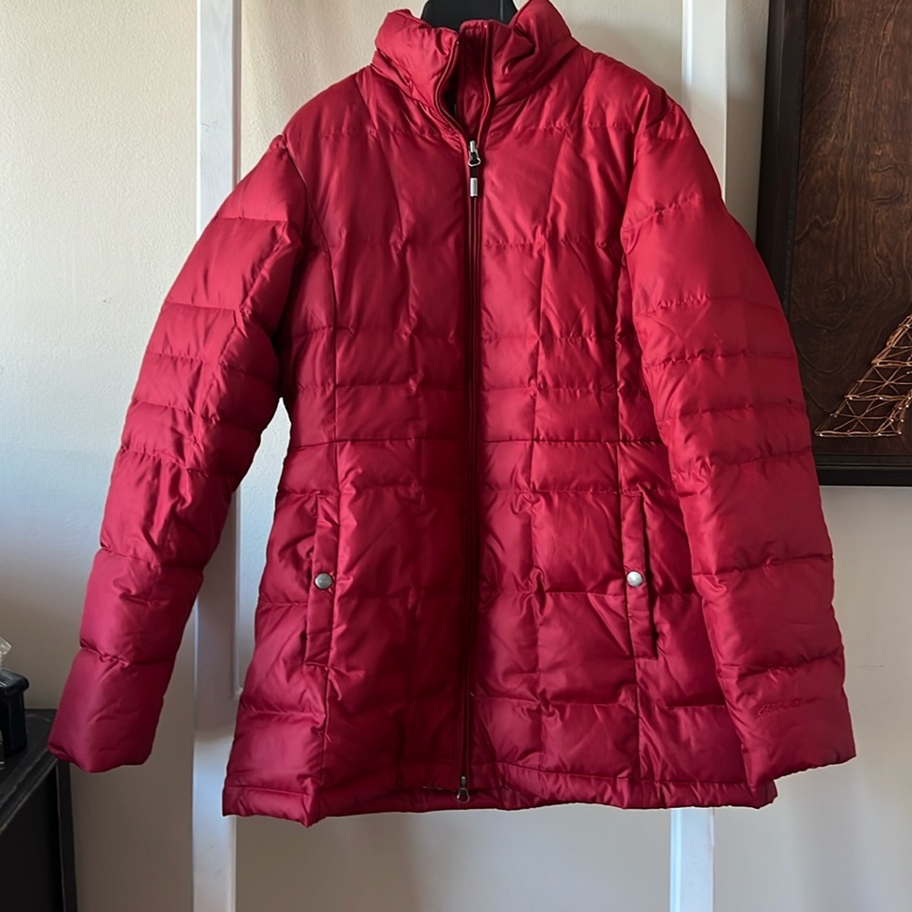 Eddie Bauer puffer, stand out color
